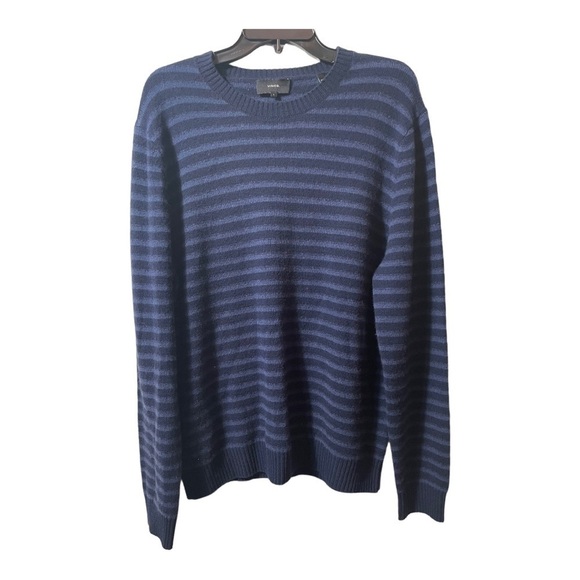 Vince Shadow Stripe Wool Crewneck Sweater - Picture 2 of 10